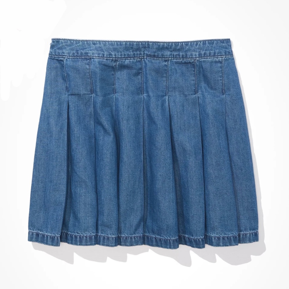 AE Denim Pleated Skirt